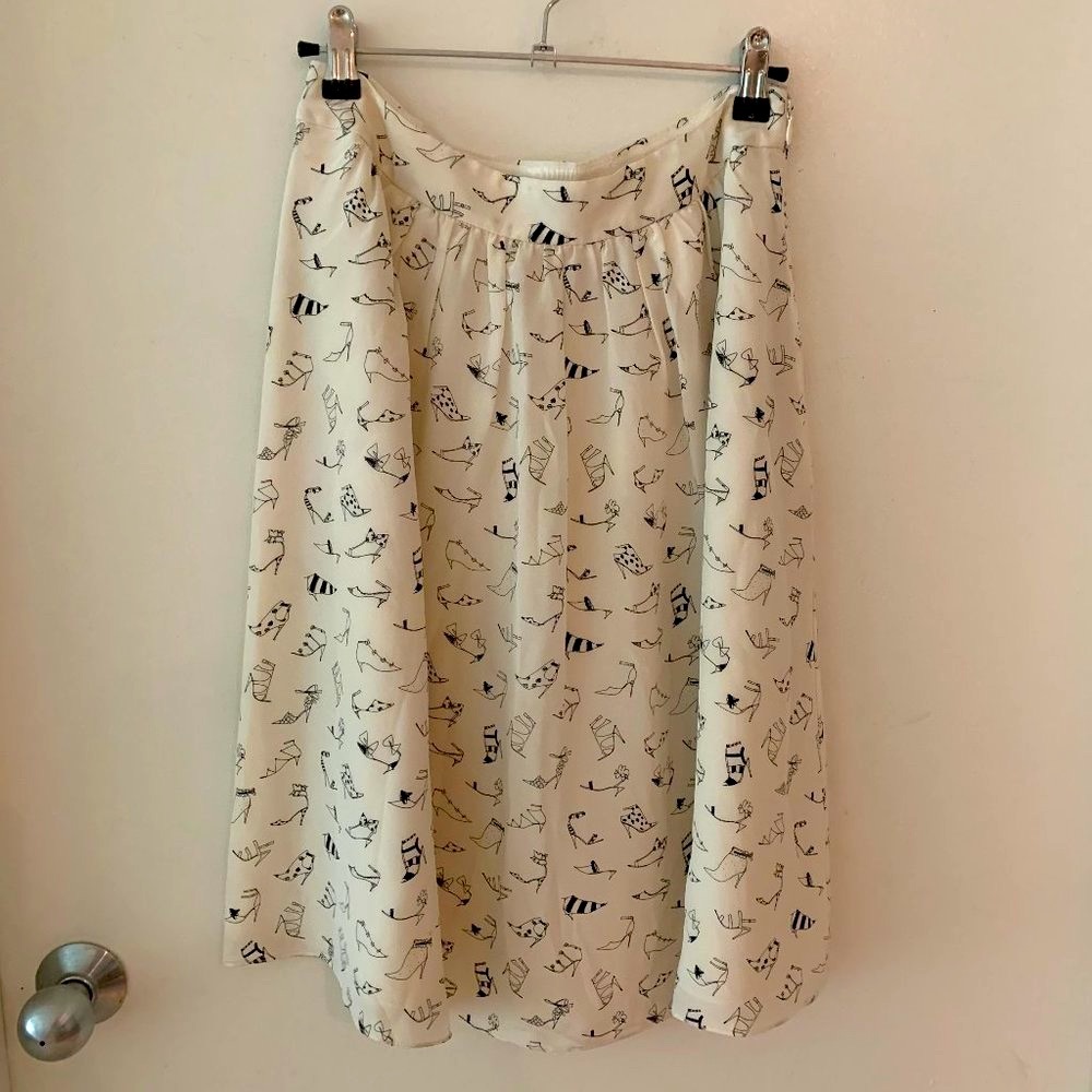 J. Crew Collection Shoes Print Silk Skirt Size 2
